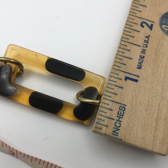 Tortoise Gold Tone Acrylic Transparent Bracelet - Picture 3 of 4